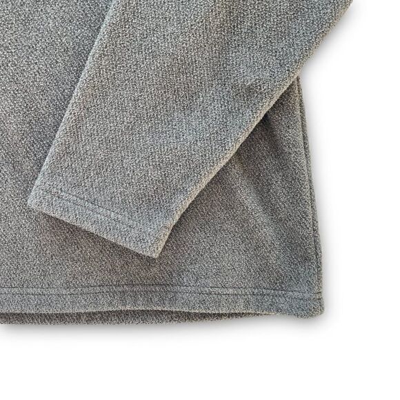 LL Bean Snap T Fleece Sweater XL Tall Men Gray Elbow Patch Pocket Soft Warm - Picture 5 of 7